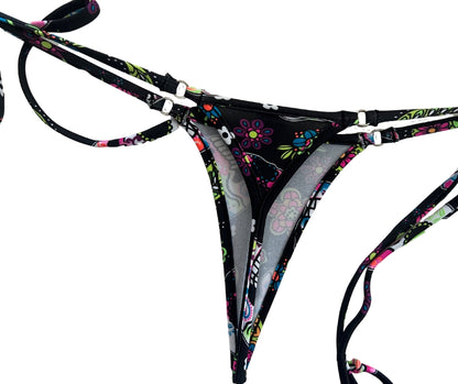 Sugar Skull - Tie Sides Bikini Bottom image 2