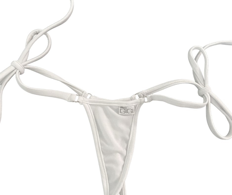 Angel White Solid - Tie Sides Bikini Bottom image 3