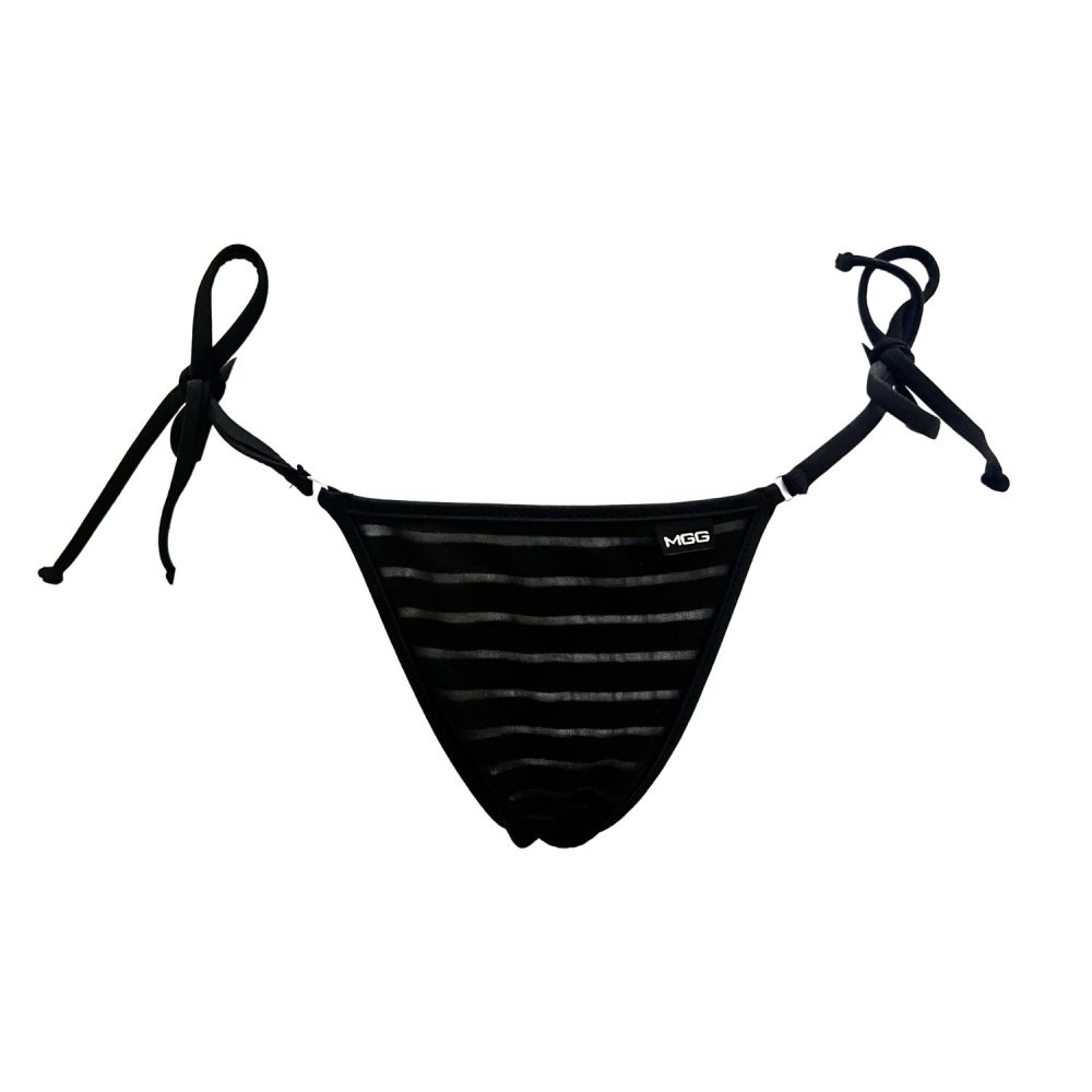 Coastline - Black - Brazilian Tie Side Bikini Bottom image 0