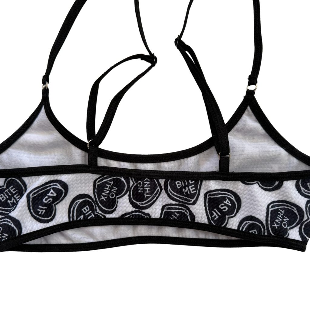 Love Stinks Candy Hearts - Leisure Bralette image 5