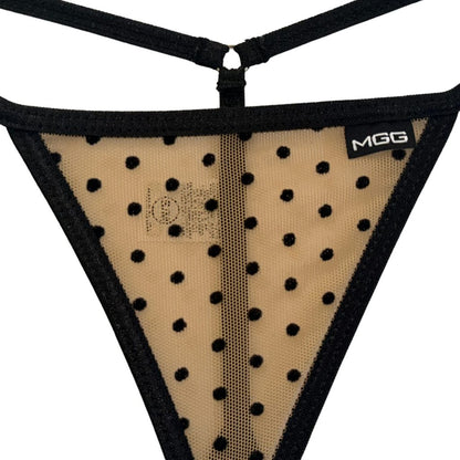 Nude Polka Dot - Low Rise Sheer G-String image 3