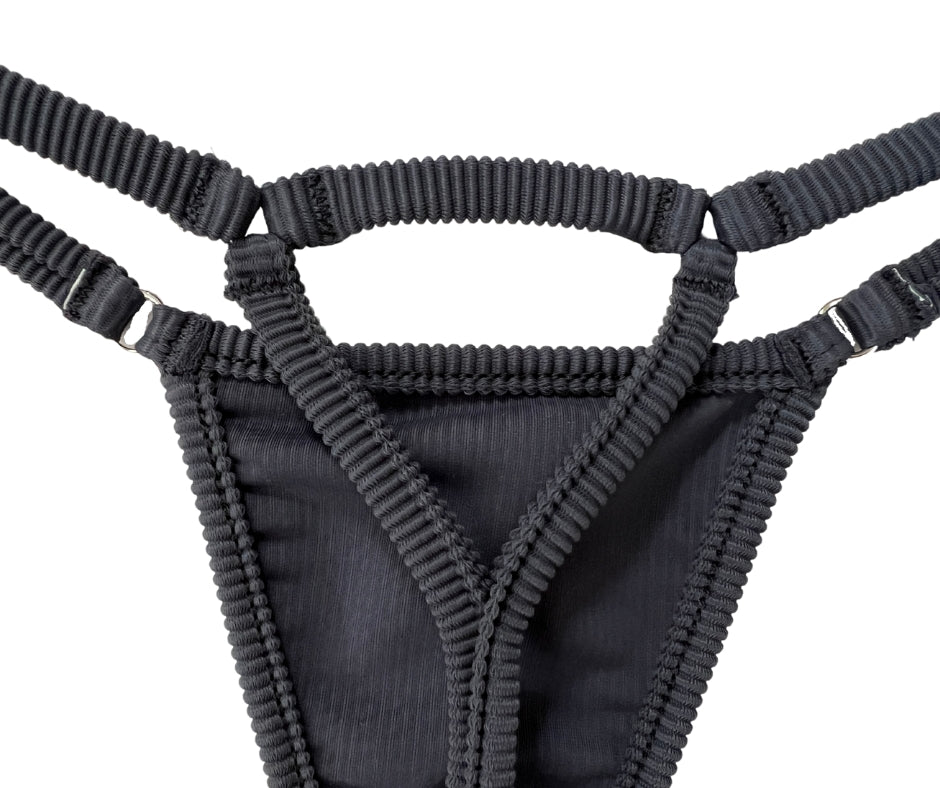 Slate Gray - Open Triangle Bikini Bottom image 1