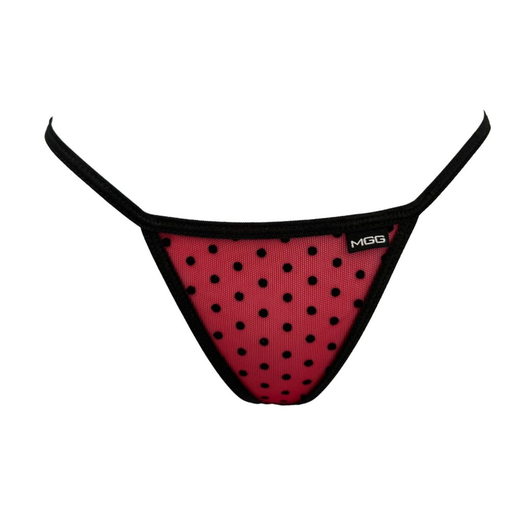 Apple Red Polka Dot - Low Rise Sheer G-String image 0