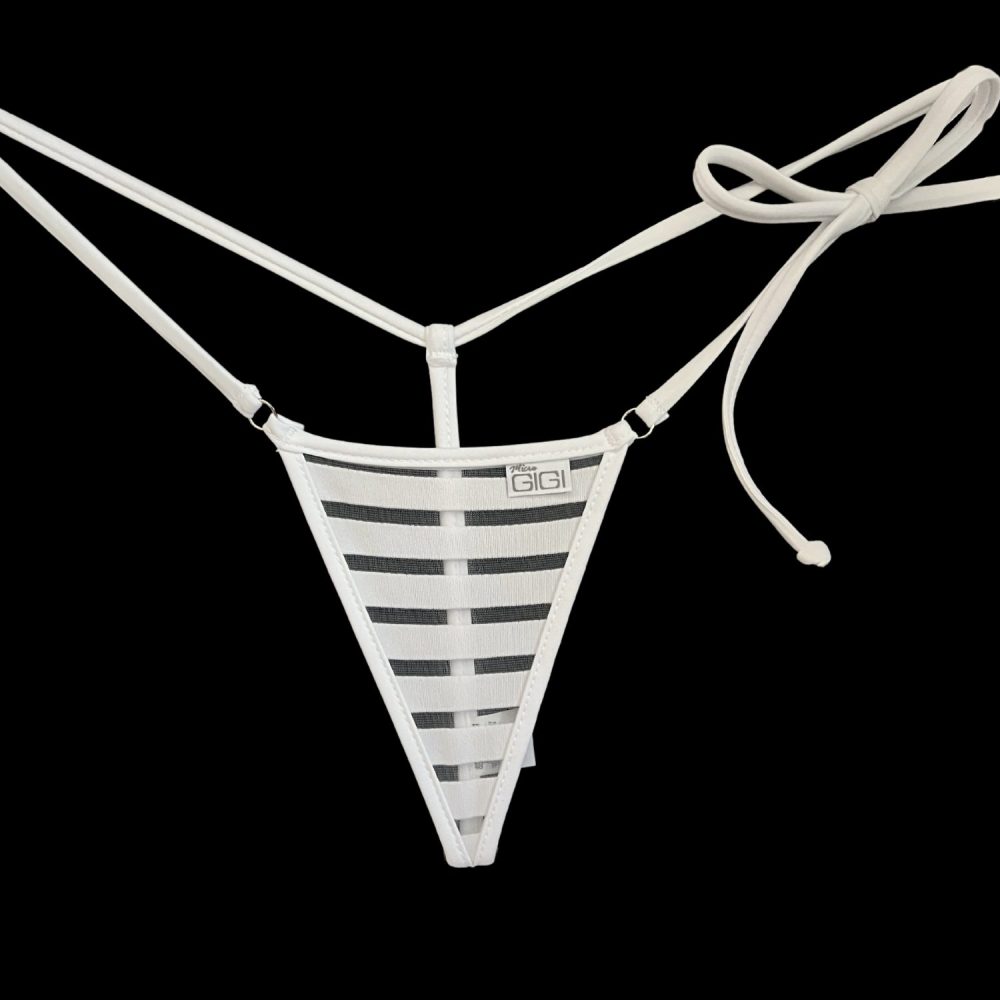 Coastline - White - Single Tie Side Bikini Bottom image 3