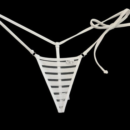 Coastline - White - Single Tie Side Bikini Bottom image 3
