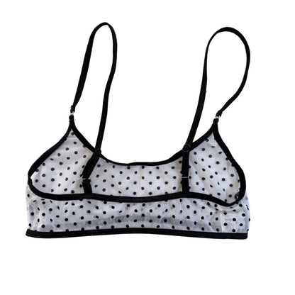 White Polka Dot - Leisure Sheer Bralette image 4