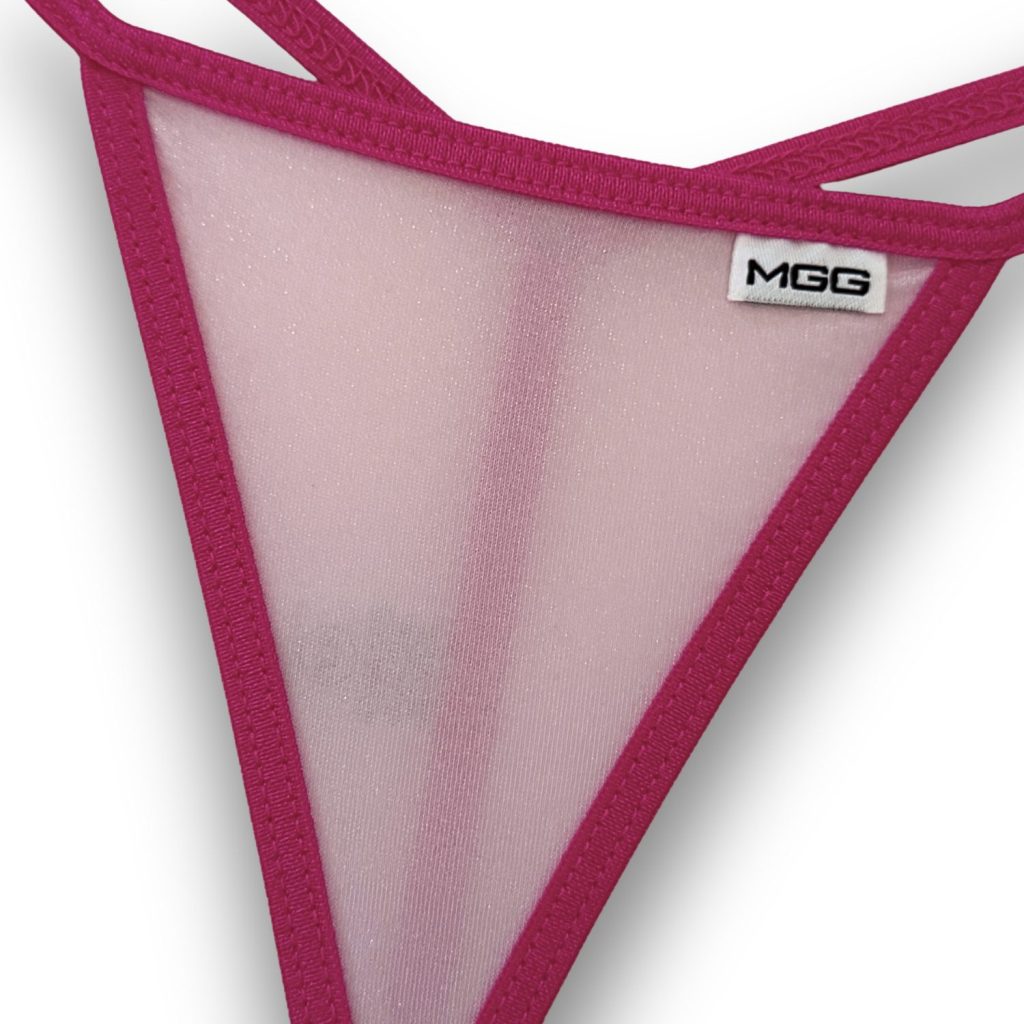Light Pink - Sparkle Sheer - Low Rise G-String Underwear image 1