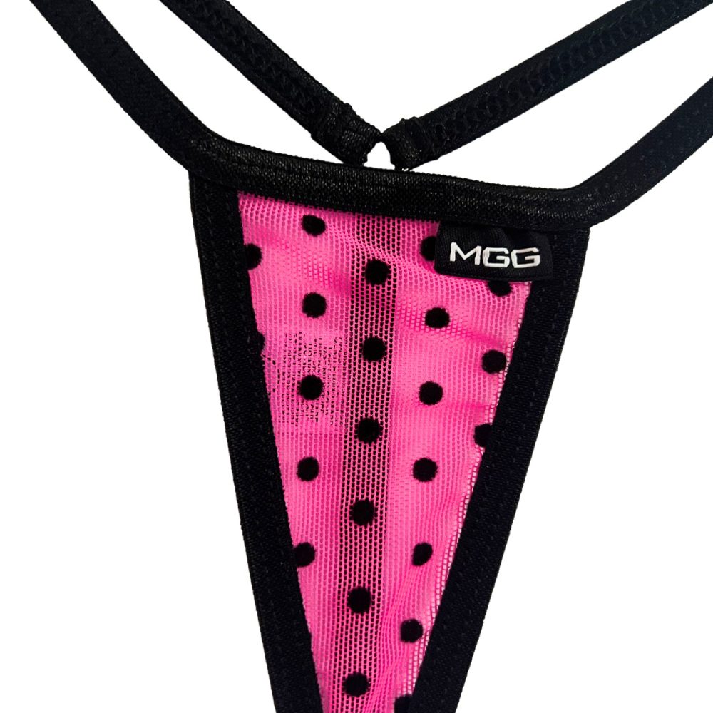 Hot Pink Polka Dot - Mini Sheer G-String image 2