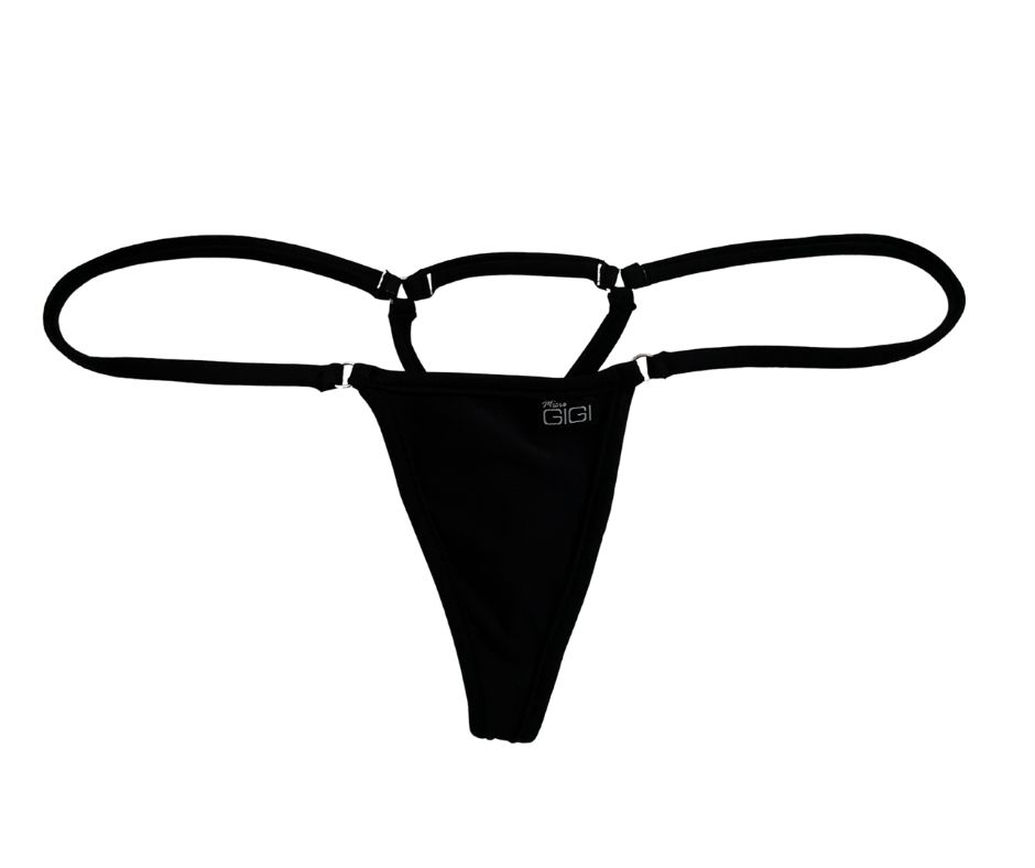Midnight Black - Open Triangle Bikini Bottom image 1