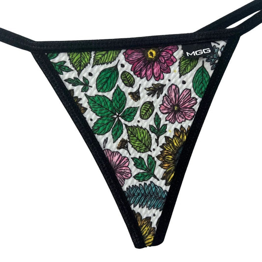 Flowers - Low Rise G-String Underwear image 1