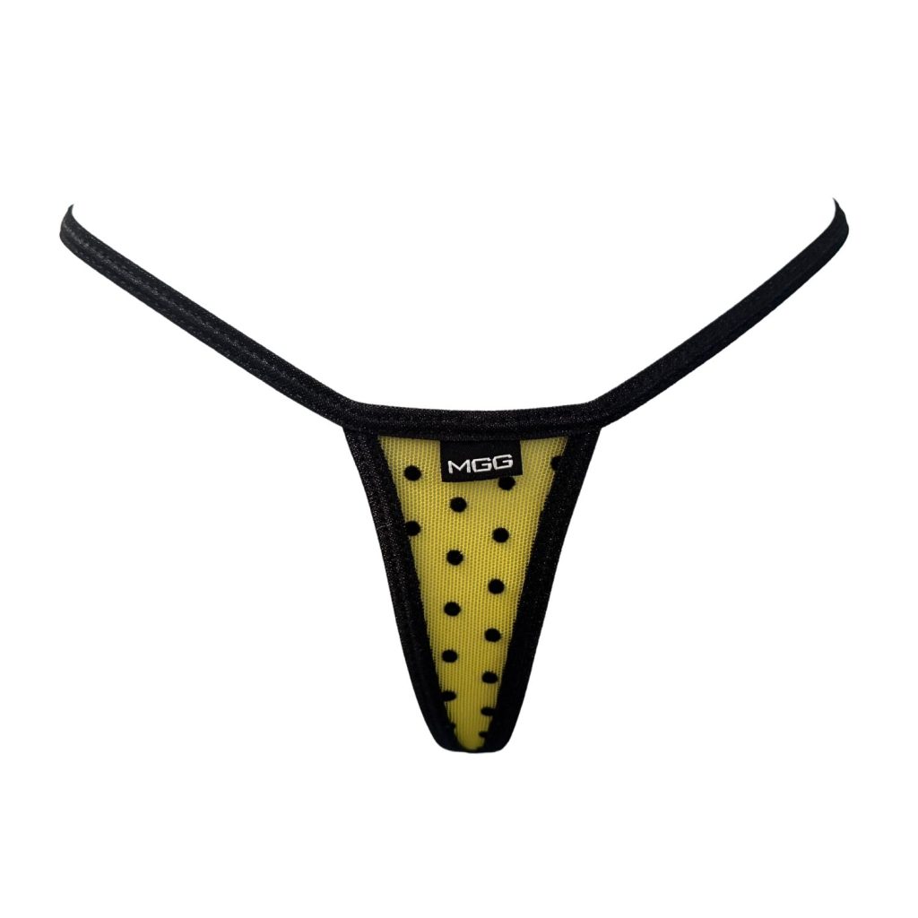 Yellow Polka Dot - Extreme Sheer G-String image 0