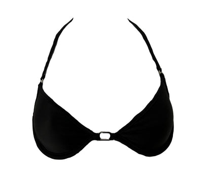 Midnight Black - Underwire Bikini Top - S image