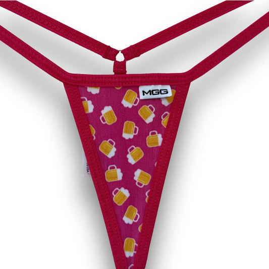 Beer Mugs - Pink - Mini Cotton G-String image 1