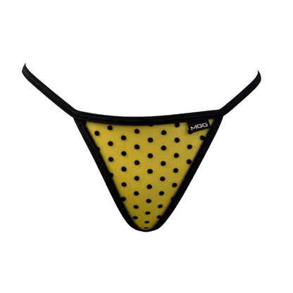 Yellow Polka Dot - Low Rise Sheer G-String image 0