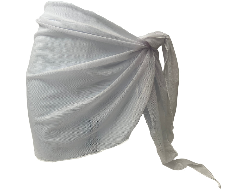 Angel White Sheer Sarong Coverup image 0