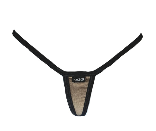 Black & Tan Cotton - Extreme G-String Underwear image 0