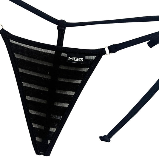 Coastline - Black - Single Tie Side Bikini Bottom image 1