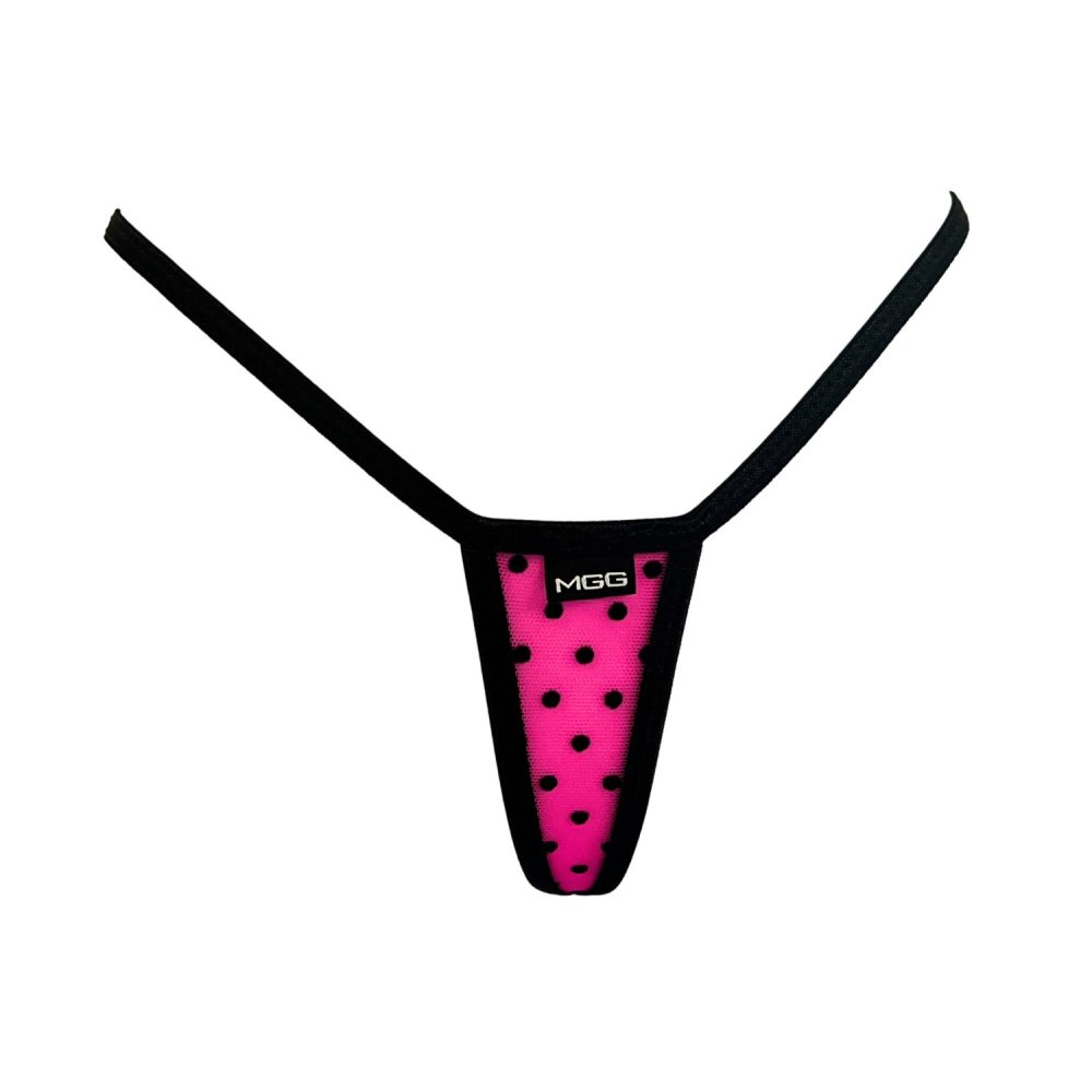Hot Pink Polka Dot - Extreme Sheer G-String image 0