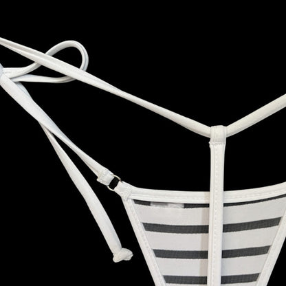 Coastline - White - Single Tie Side Bikini Bottom image 5
