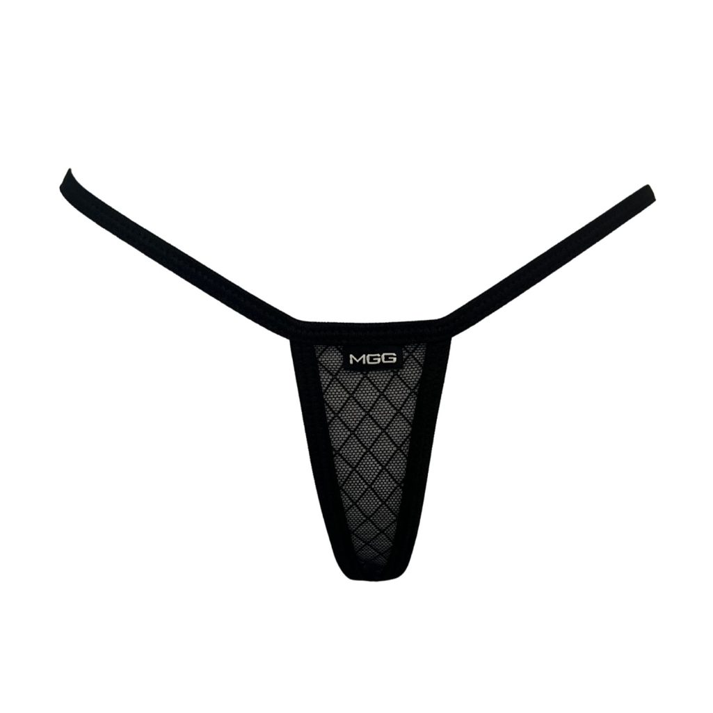 Midnight Black Diamond Mesh - Sheer Extreme G-String Underwear image 0