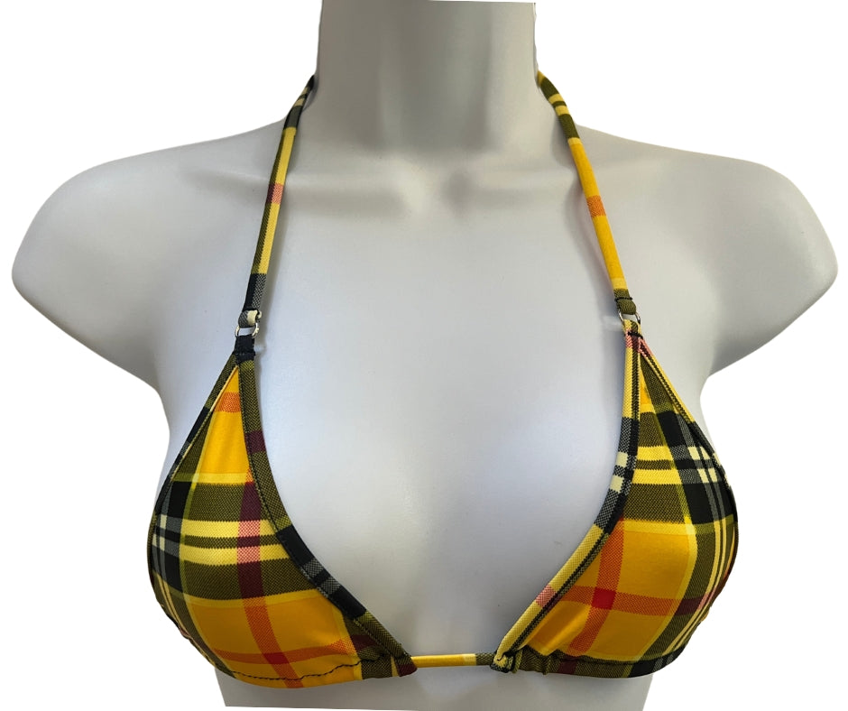 Clueless - Yellow Plaid - Mini Bikini Top image 3