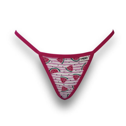 Summer Watermelon - Pink- Low Rise Cotton G-String image 0