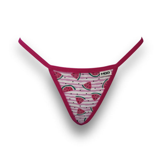 Summer Watermelon - Pink- Low Rise Cotton G-String image 0