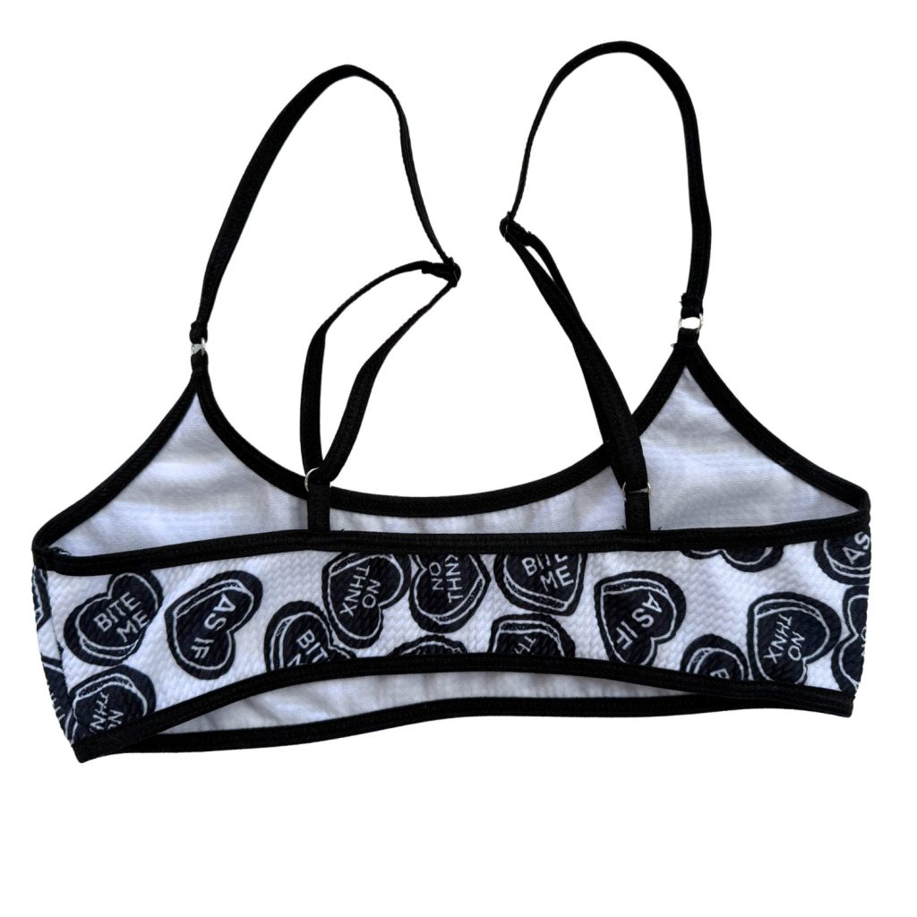 Love Stinks Candy Hearts - Leisure Bralette image 2