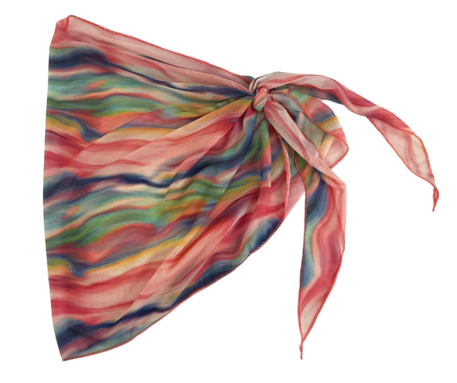 Gelato Swirl Sheer Sarong Coverup image 3