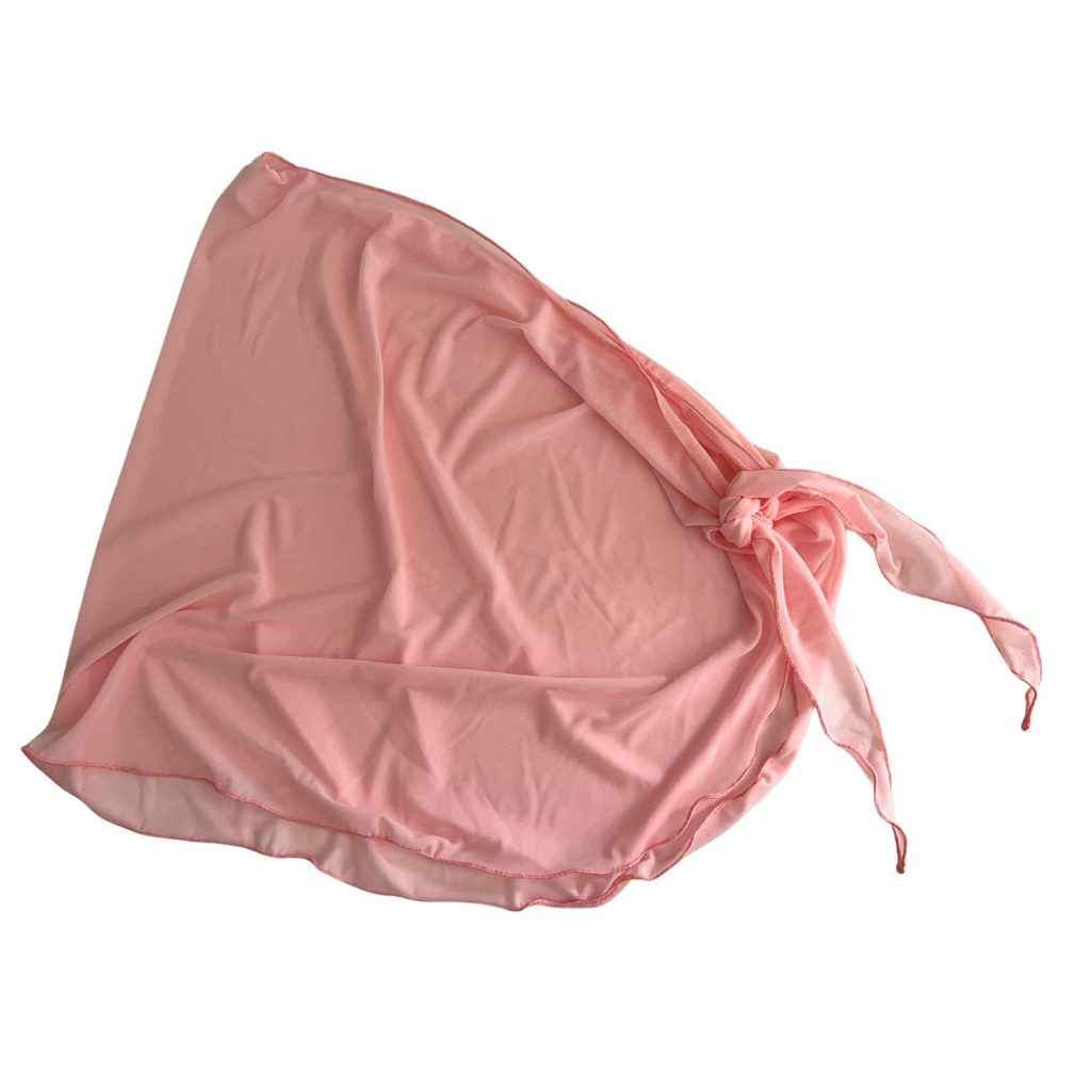 Barely Pink Sheer Sarong Coverup image 3