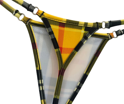 Clueless - Yellow Plaid - Mini Bikini Bottom image 2