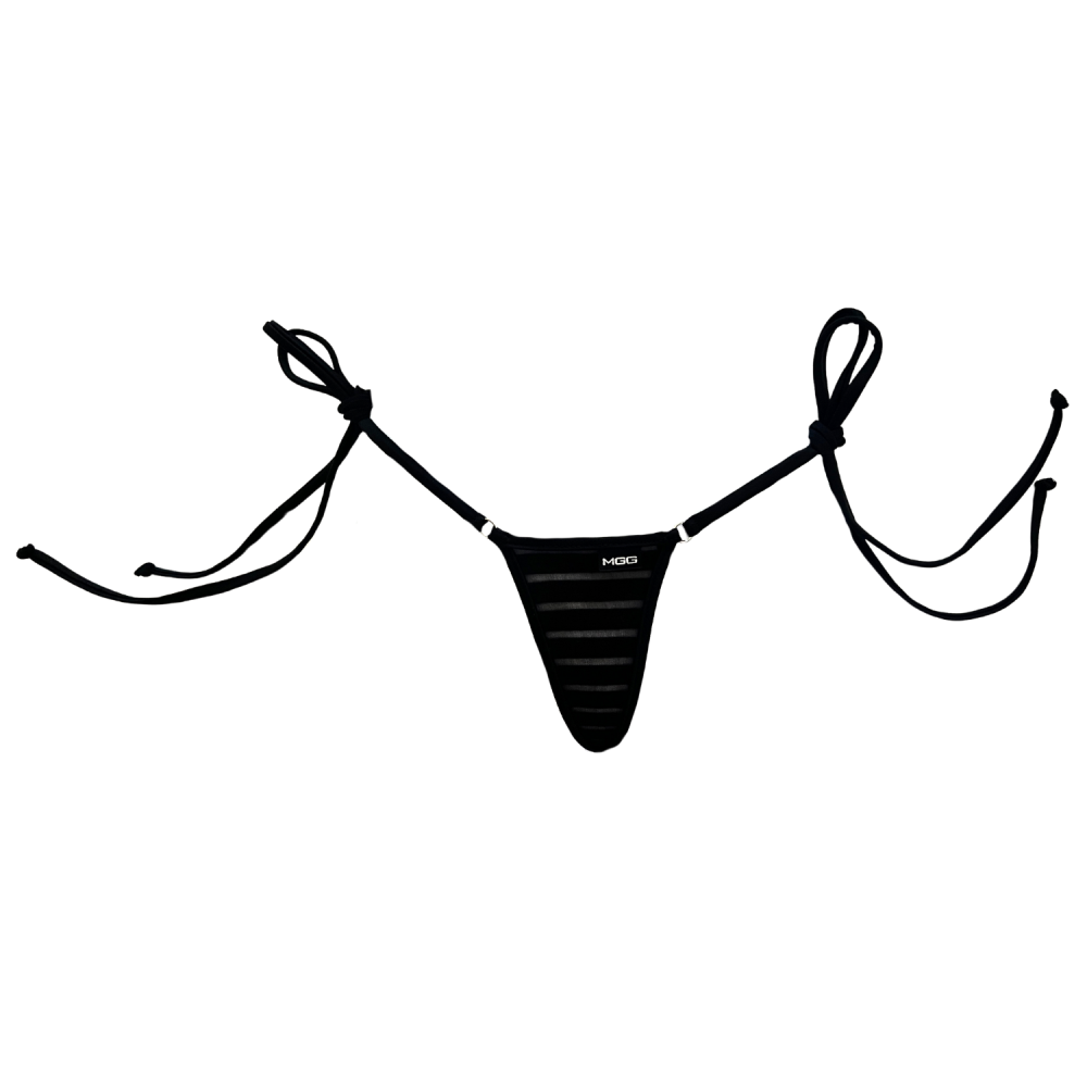 Coastline - Black -  Tie Sides Bikini Bottom image 0