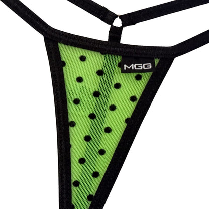 Neon Polka Dot - Mini Sheer G-String image 1