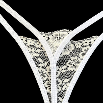 Angel White - Lace Thong G-String Underwear image 2