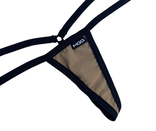 Black & Tan Cotton - Mini G-String Underwear image 1