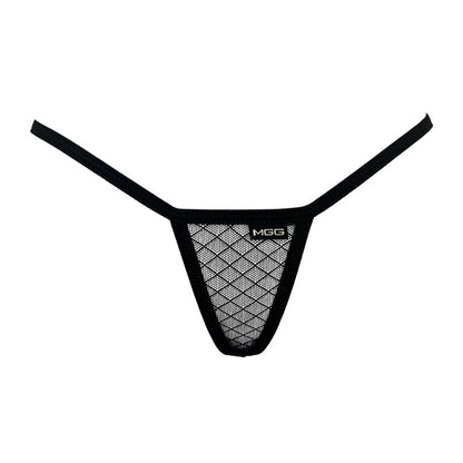 Midnight Black Diamond Mesh - Sheer Mini G-String Underwear image 0