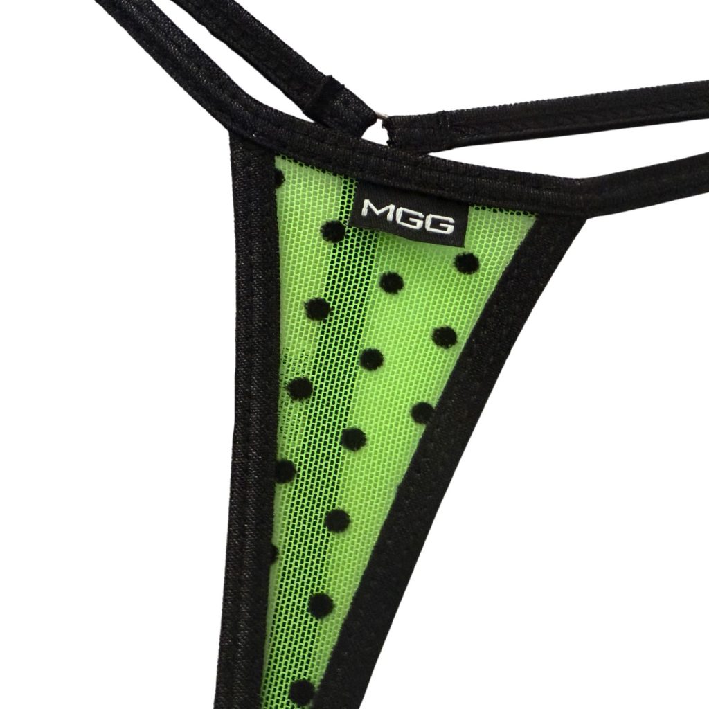 Neon Plastic String Neon Polka Dot - Extreme Sheer G-String – Micro Gigi