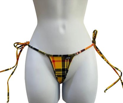 Clueless - Yellow Plaid - Tie Sides Bikini Bottom image 1