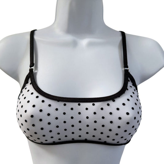 White Polka Dot - Leisure Sheer Bralette image 1