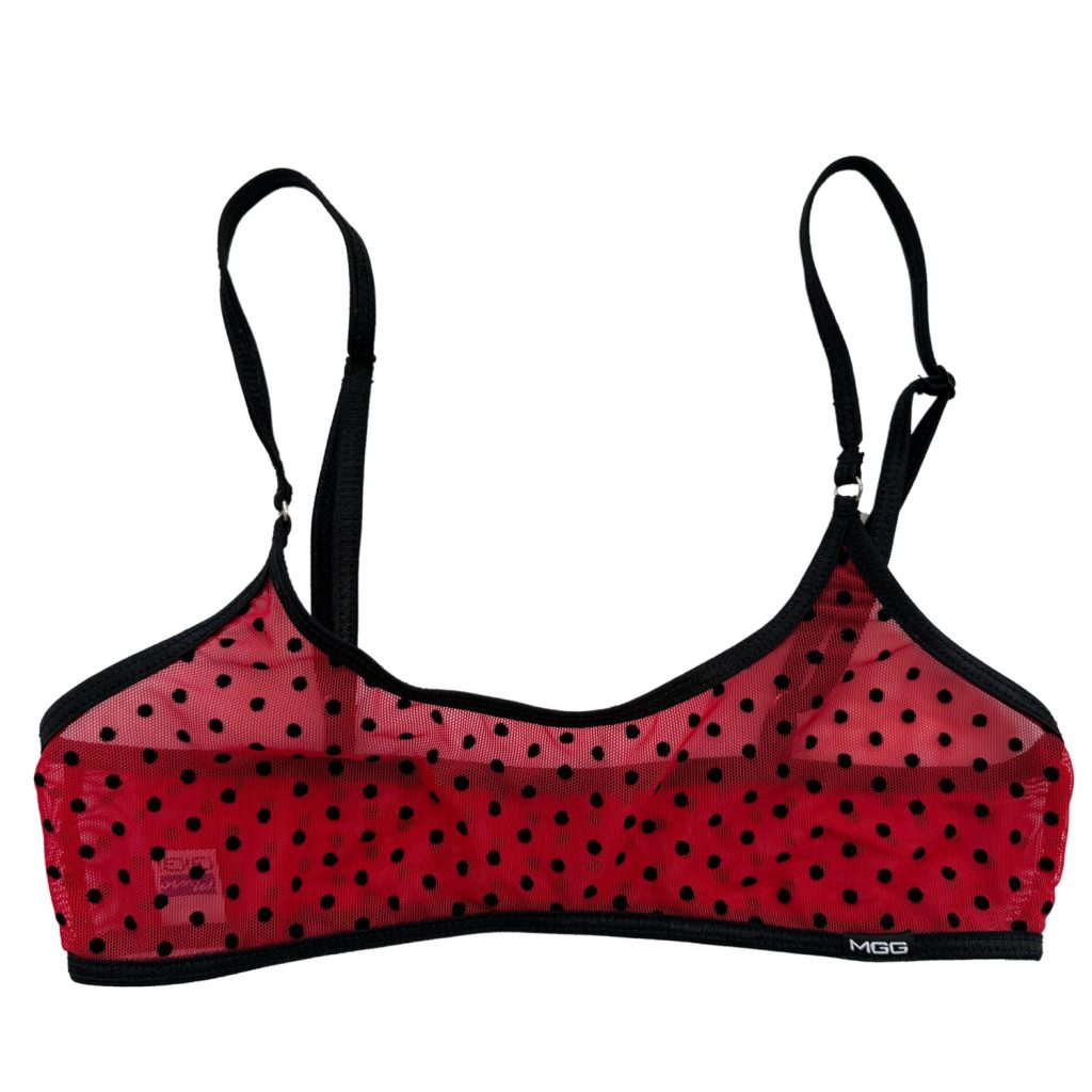 Apple Red Polka Dot - Leisure Sheer Bralette image 3