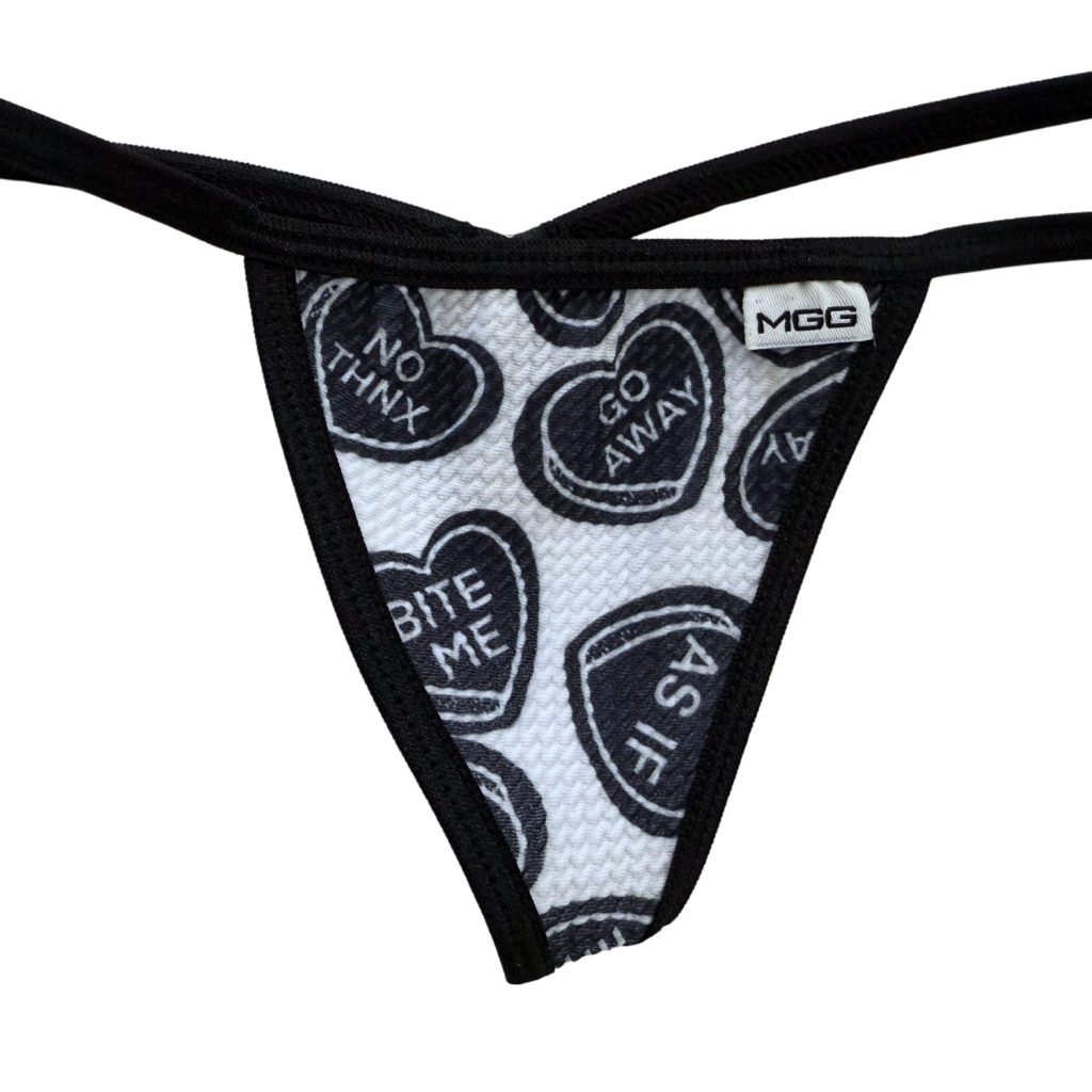 Love Stinks Candy Hearts - Low Rise G-String Underwear image 2