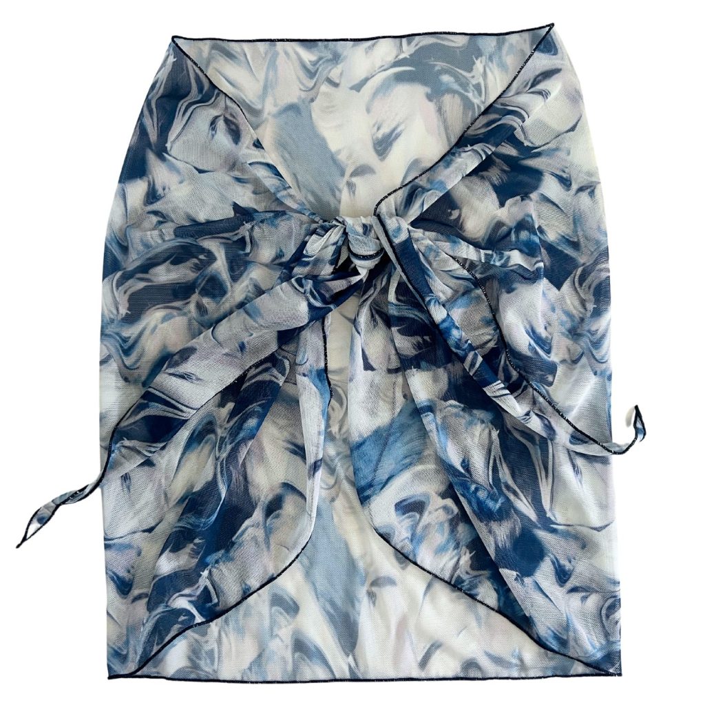 Blue Marble Sheer Sarong Coverup image 1