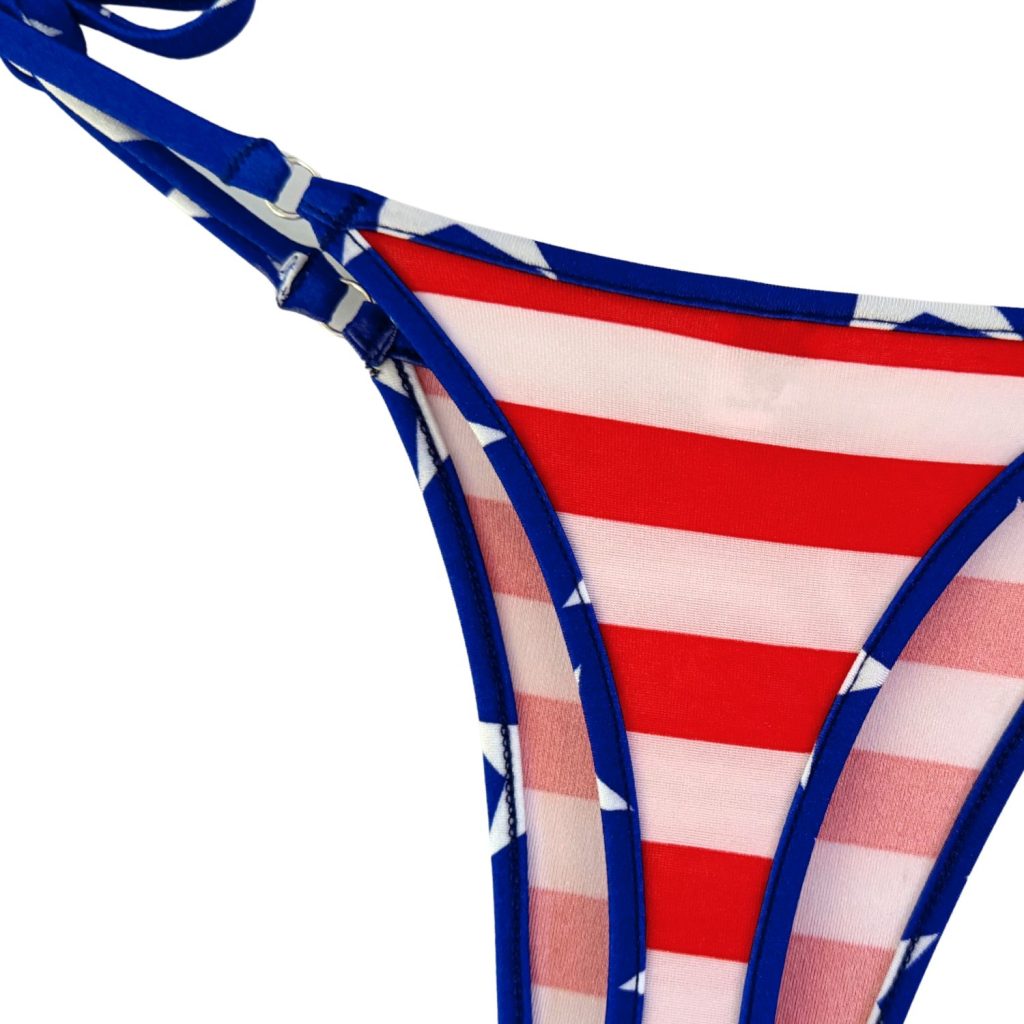 Stripes n Stars - Brazilian Tie Sides Bikini Bottom image 2