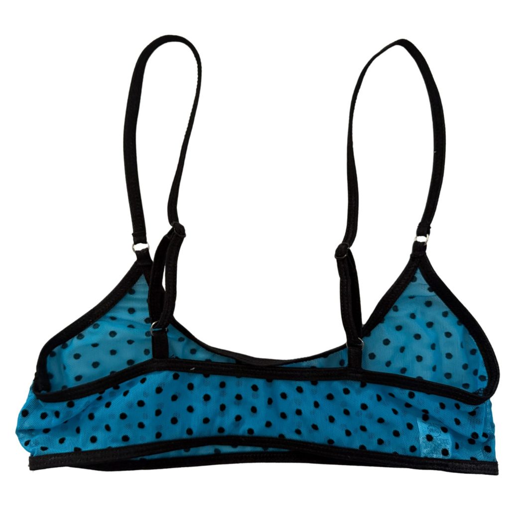 Ocean Blue Polka Dot - Leisure Sheer Bralette image 4