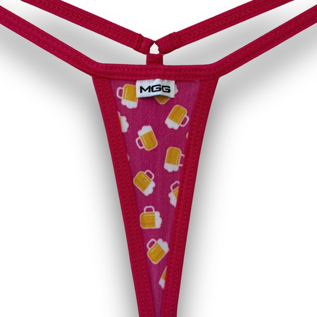 Beer Mugs -Pink - Extreme Cotton G-String image 1