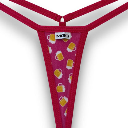 Beer Mugs -Pink - Extreme Cotton G-String image 1