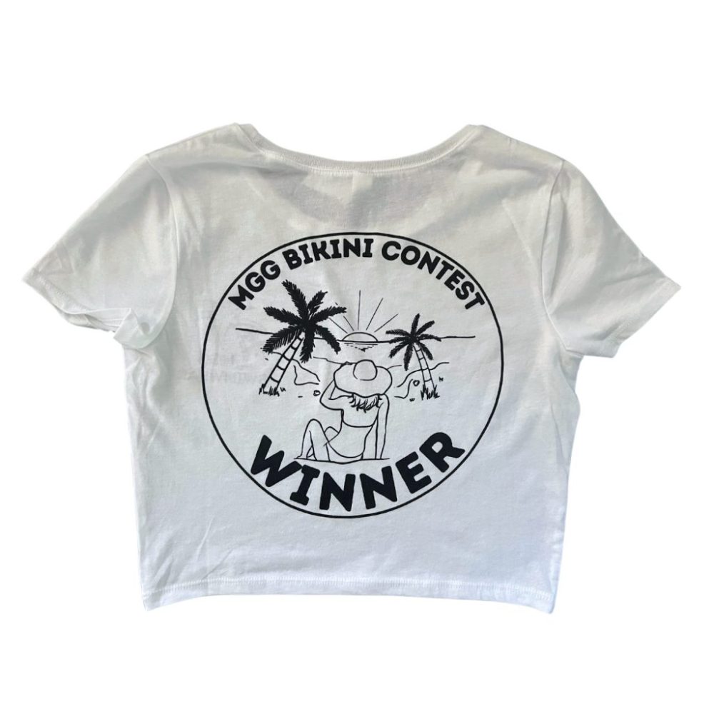 Bikini Contest Winner - White Crop Top image 2