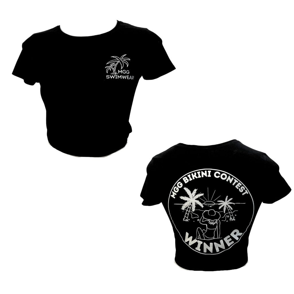 Bikini Contest Winner - Black Crop Top image 0