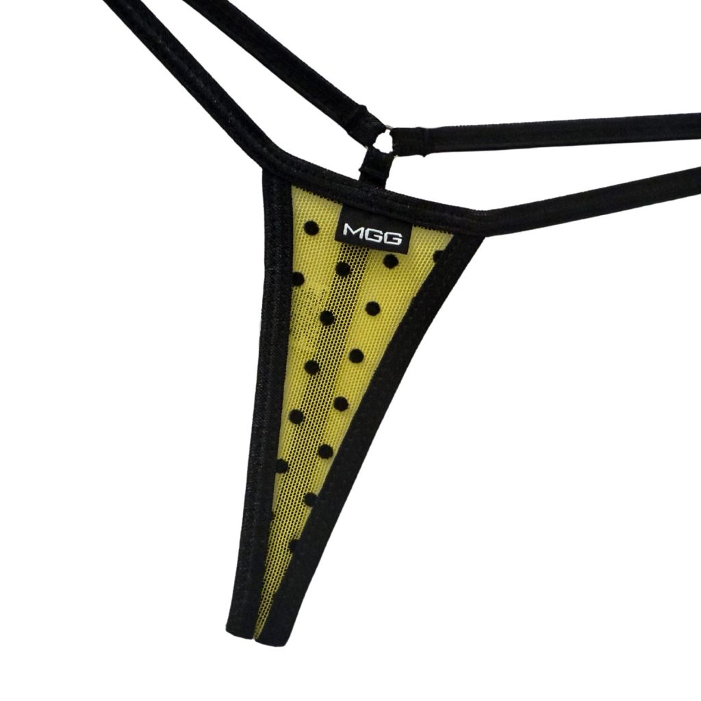 Yellow Polka Dot - Extreme Sheer G-String image 3