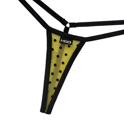 Yellow Polka Dot - Extreme Sheer G-String image 3